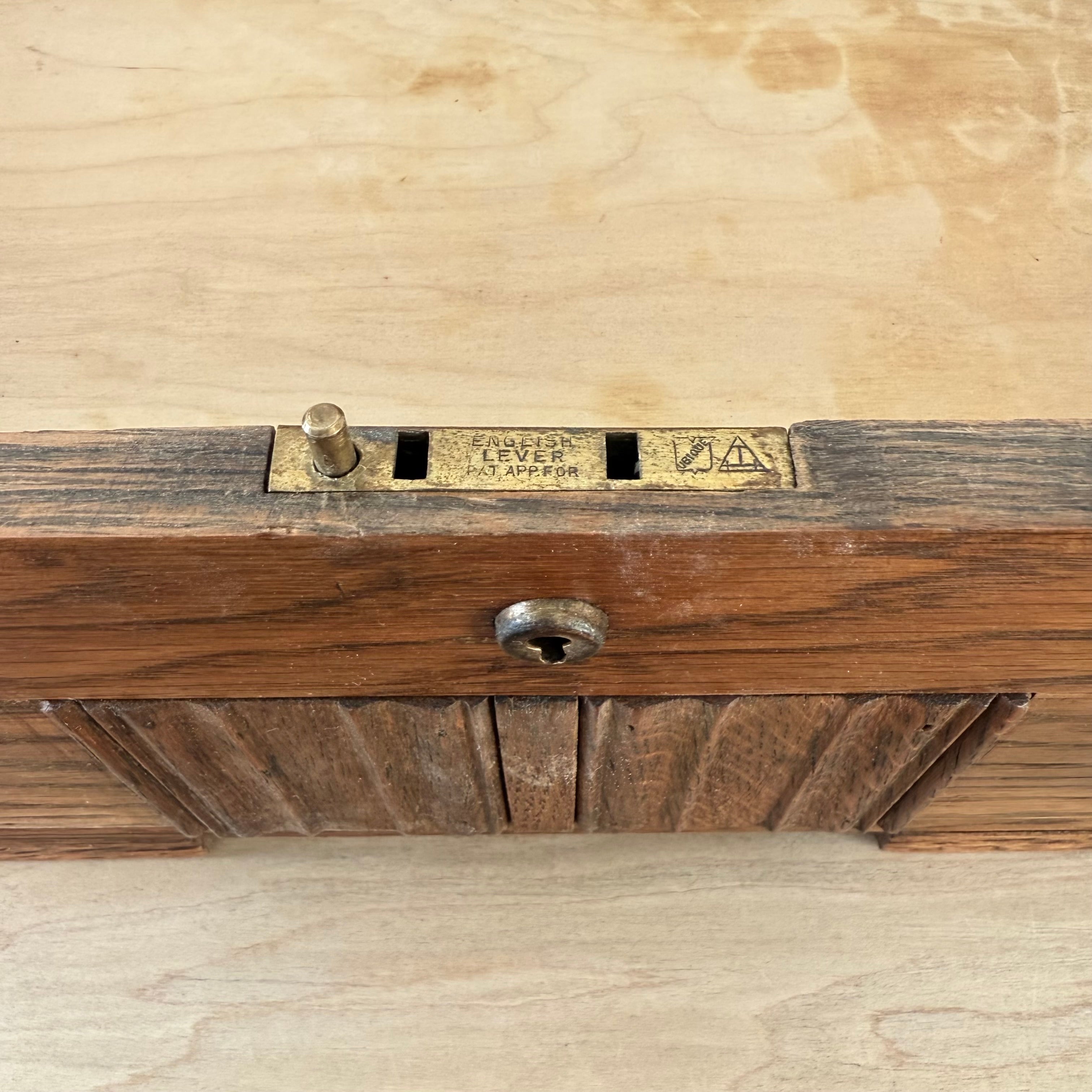 Liberty &amp; Co Oak Sewing Box with Drawers Arts &amp; Crafts Antique