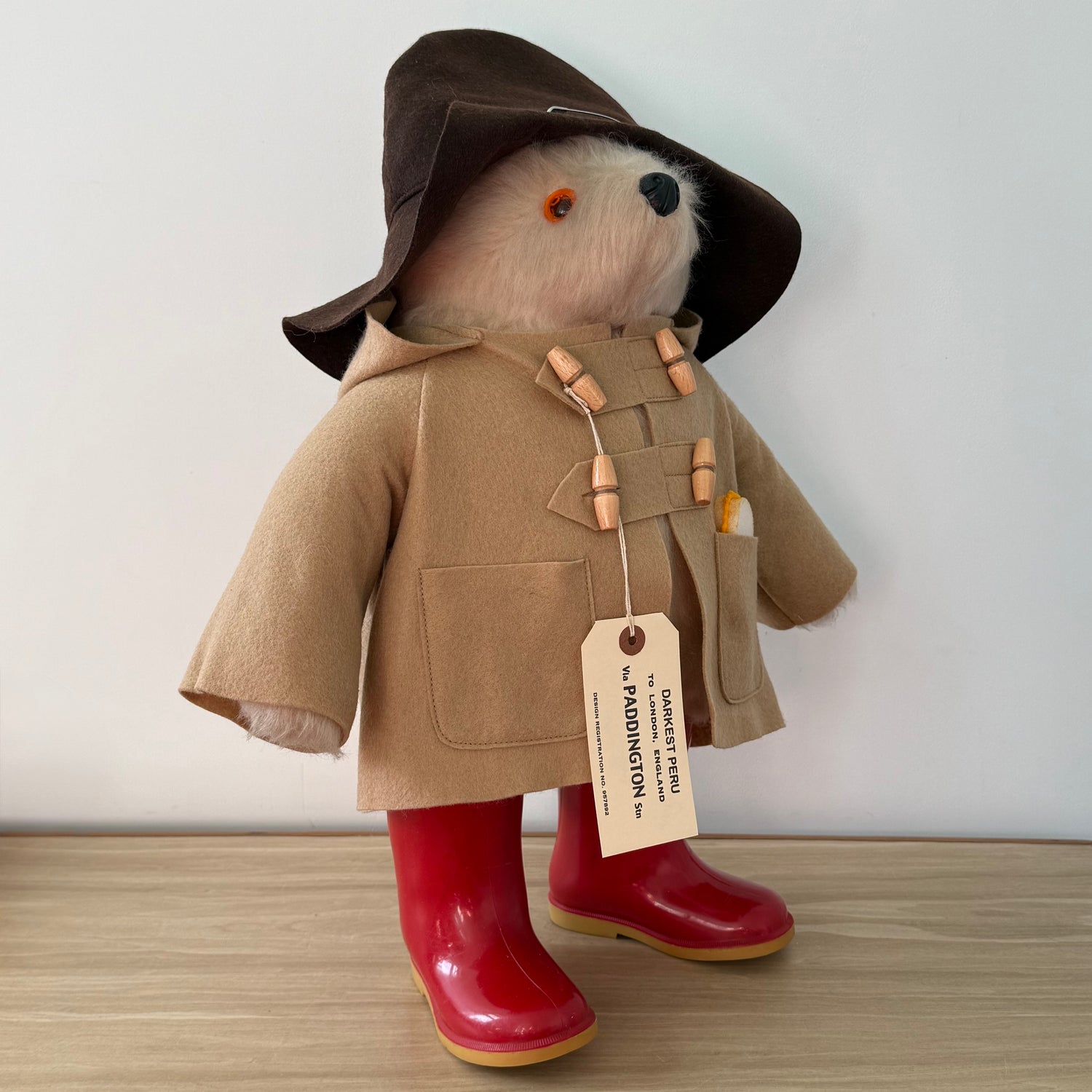 Vintage Gabrielle Designs Paddington Bear 46cm 1970s England Label