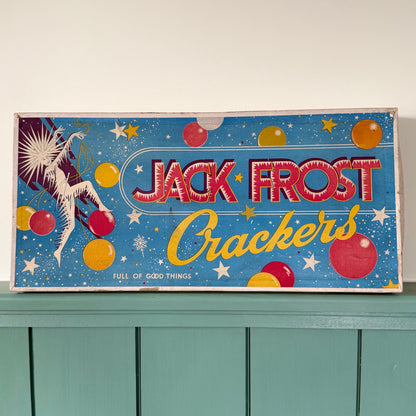 Vintage Mid Century Jack Frost Christmas Crackers Box