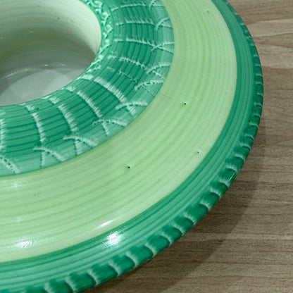 Shelley Harmony Green Dripware Footed Bowl Art Deco 1930s