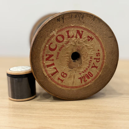 Victorian Edwardian Lincolns Four Cord Wooden Thread Reel 7200yd Coats