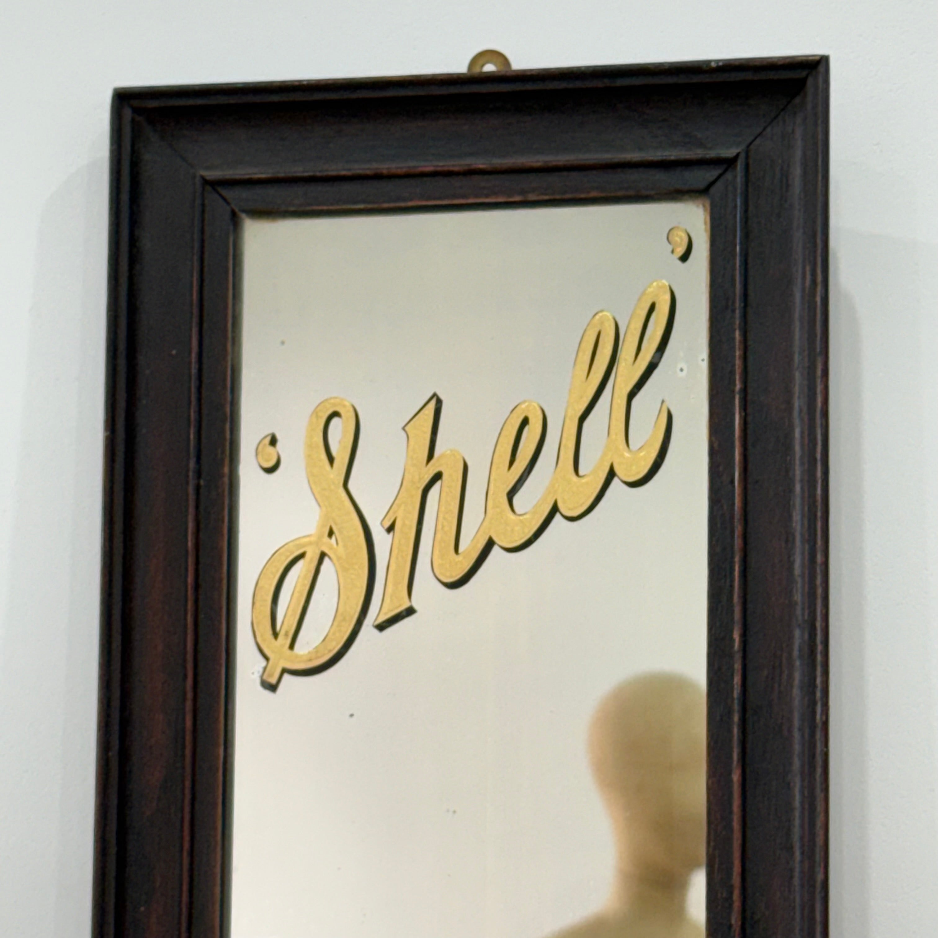 Vintage Shell Petrol Advertising Mirror Royal Warrant British Petroleum BP 1930s