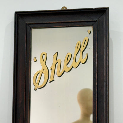 Vintage Shell Petrol Advertising Mirror Royal Warrant British Petroleum BP 1930s