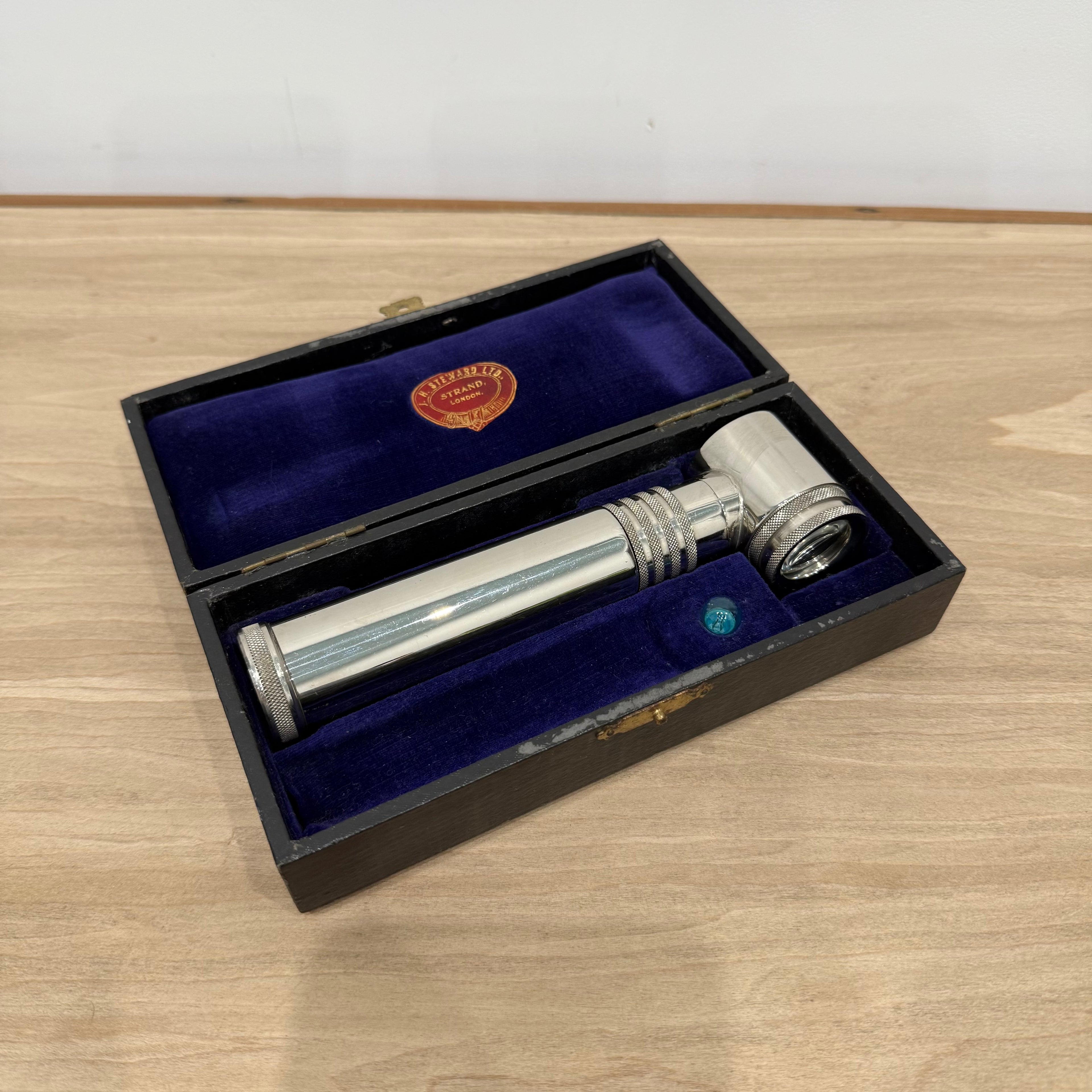 Edwardian Optometrist’s Examination Light by J. H. Steward, London