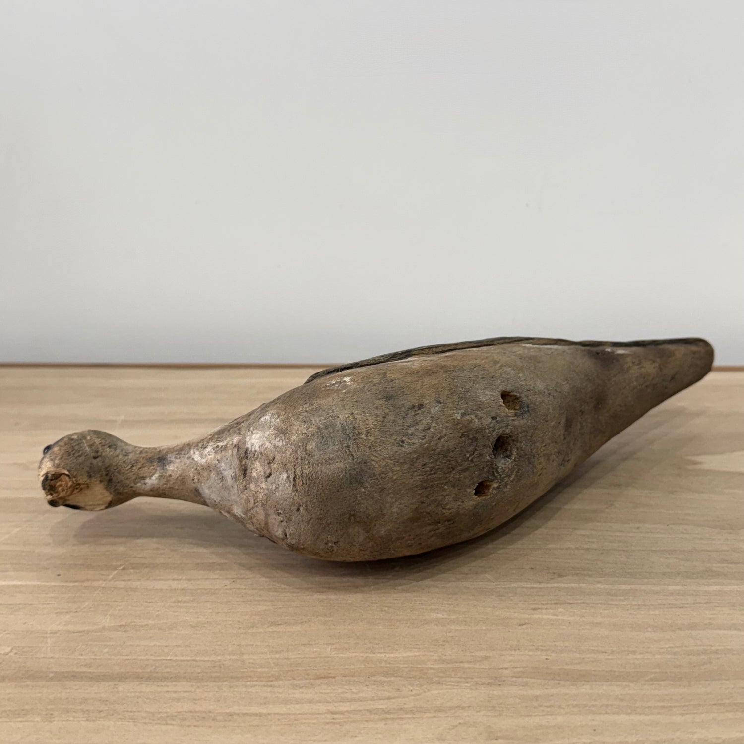 Antique Wooden Lapwing Decoy Hand Carved British Folk Art Bird