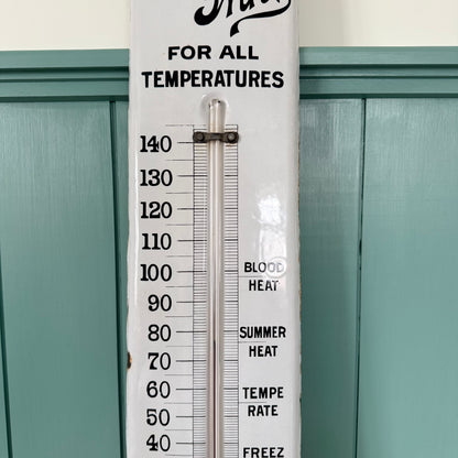 Antique Stephens Ink Enamel Advertising Thermometer Sign
