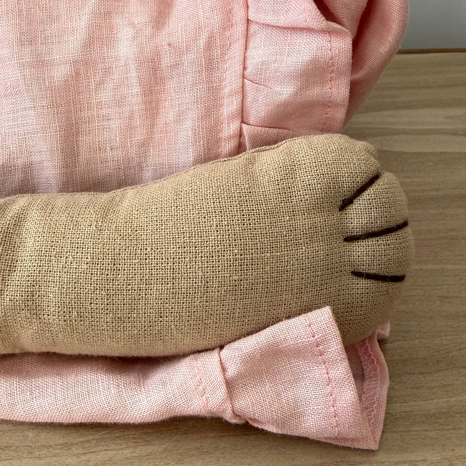 Maileg Giant Bunny 125cm Pink Linen Dress XL Soft Toy Display Piece