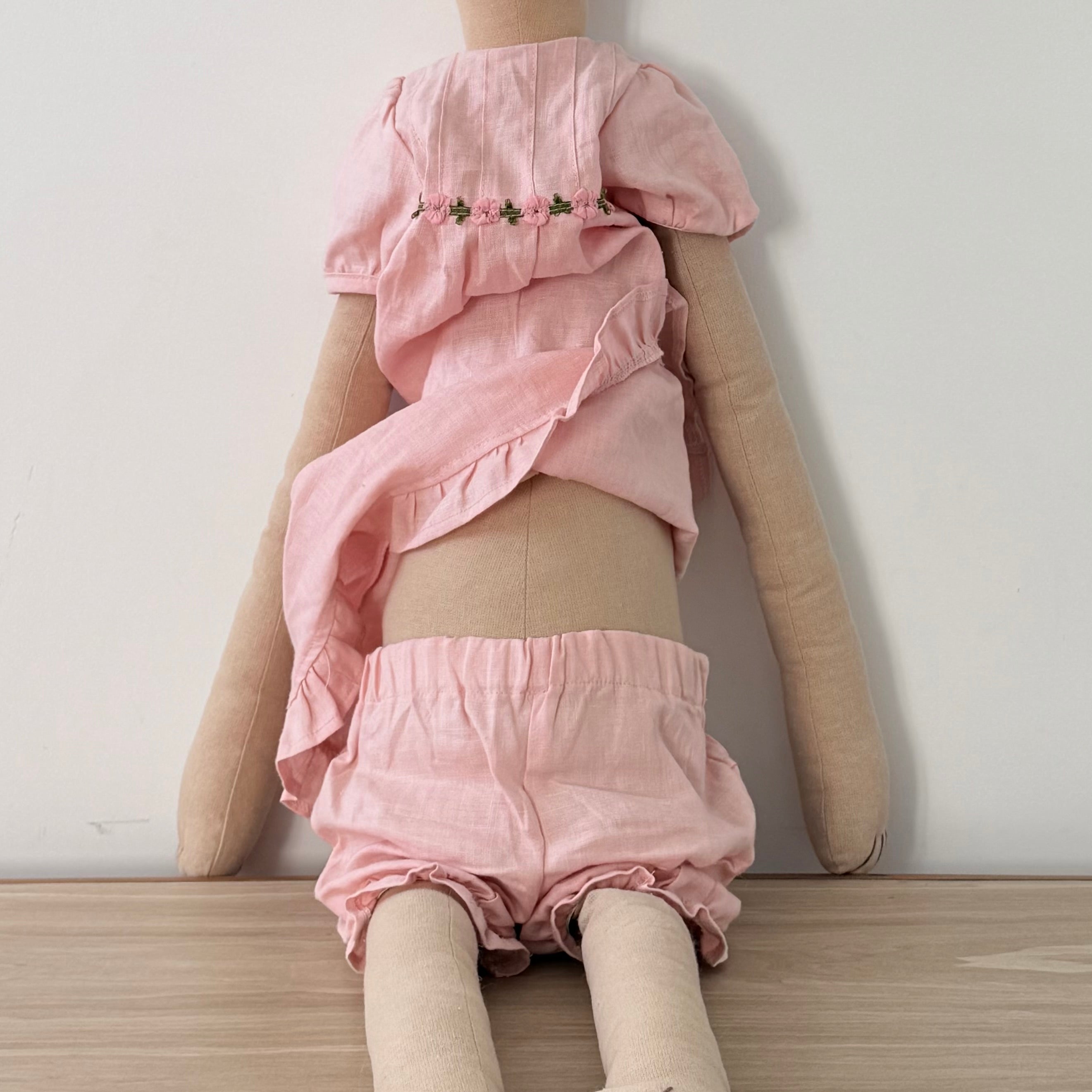 Maileg Giant Bunny 125cm Pink Linen Dress XL Soft Toy Display Piece