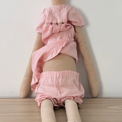 Maileg Giant Bunny 125cm Pink Linen Dress XL Soft Toy Display Piece