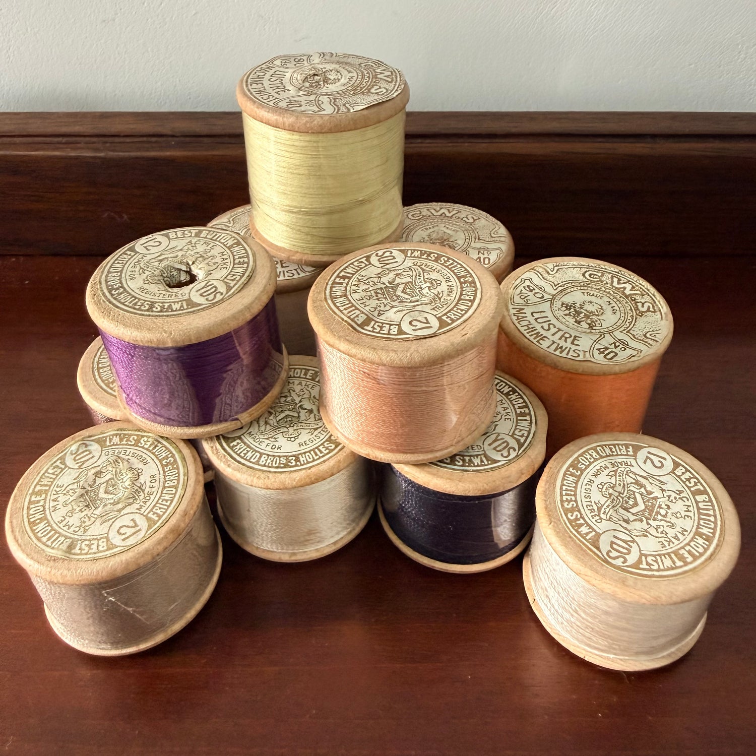 Vintage CWS &amp; Acme Wooden Cotton Reels Collection