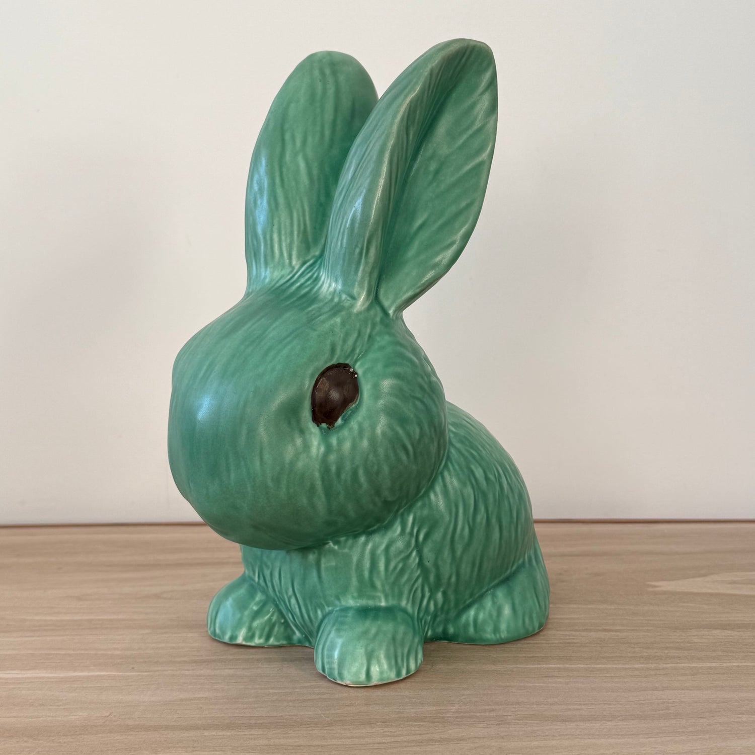 Large Sylvac Green Rabbit Model 1028 Vintage Pottery Figure 25cm