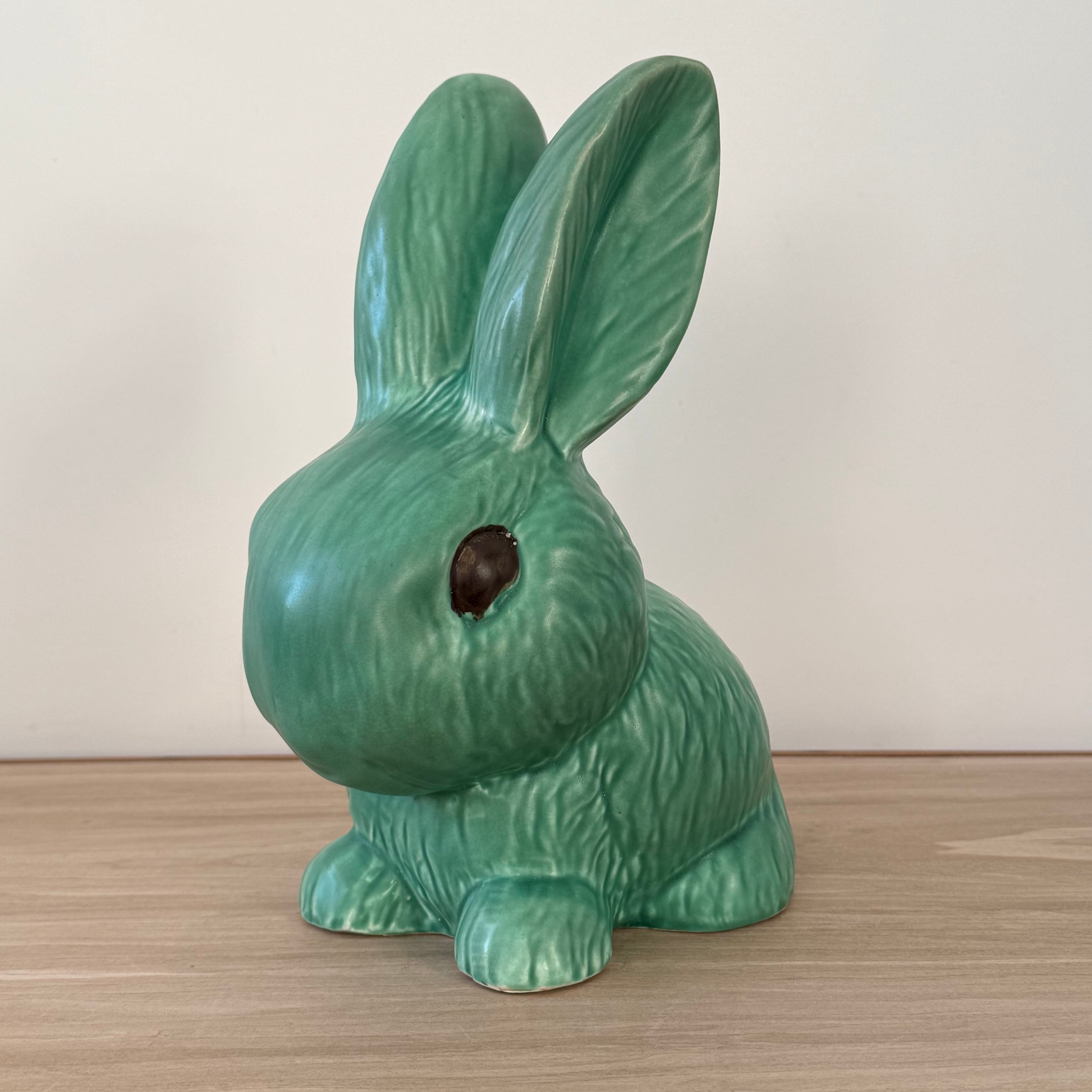 Large Sylvac Green Rabbit Model 1028 Vintage Pottery Figure 25cm