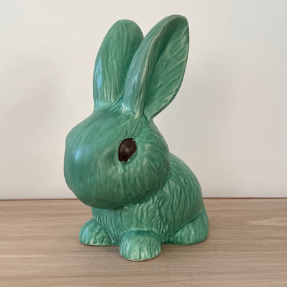Large Sylvac Green Rabbit Model 1028 Vintage Pottery Figure 25cm