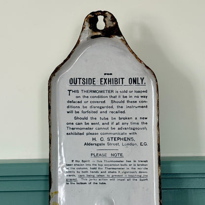 Antique Stephens Ink Enamel Advertising Thermometer Sign