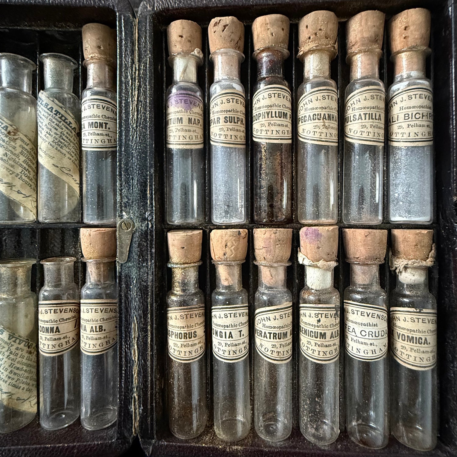 Antique Homeopathic Chemist’s Remedy Case by John J. Stevenson Nottingham