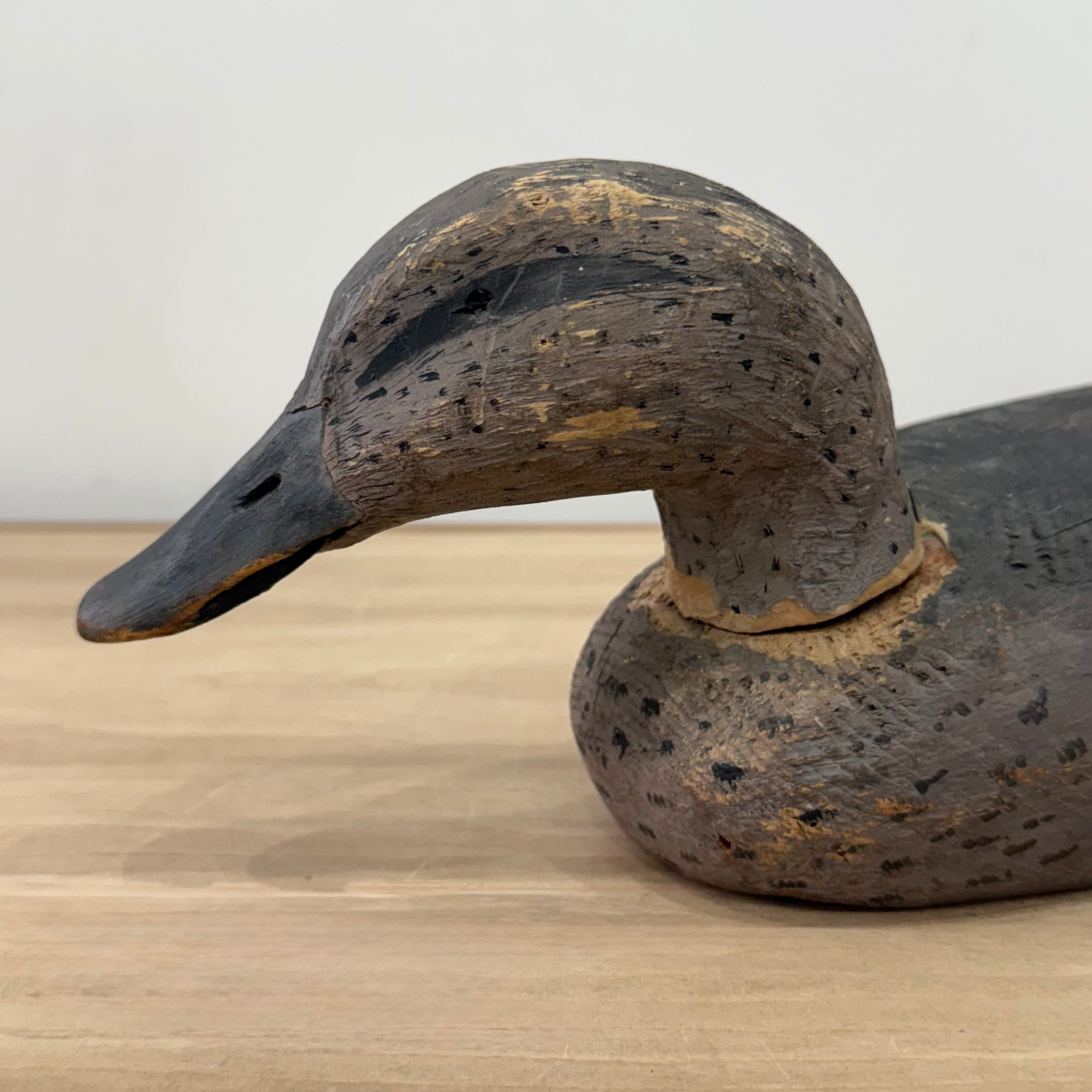 Primitive Folk Art Wooden Duck Decoy Hand Carved British 37cm