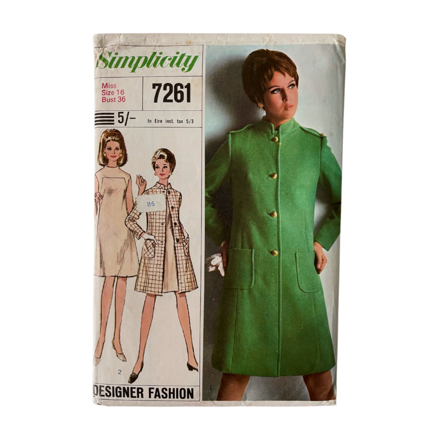 Simplicity 7261 Womens Size 12 Dress Coat