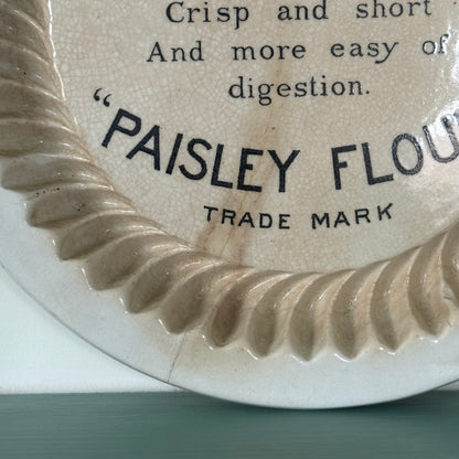 Antique Brown Polson Paisley Flour Advertising Plate Boulton Burslem