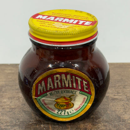 Vintage Marmite Glass Jar with Original Label &amp; Lid – 227g
