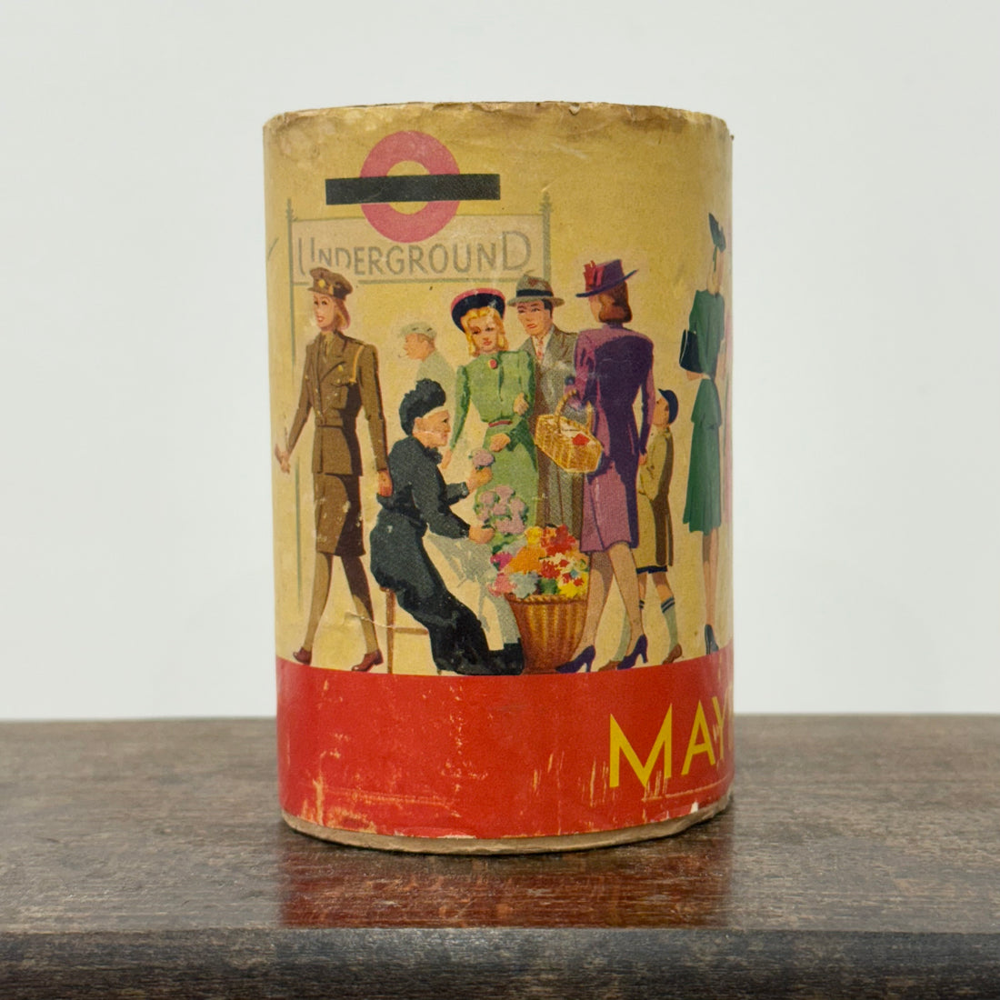 Vintage Mayfair Toilet Roll with Illustrated London Underground Scene Wrapper