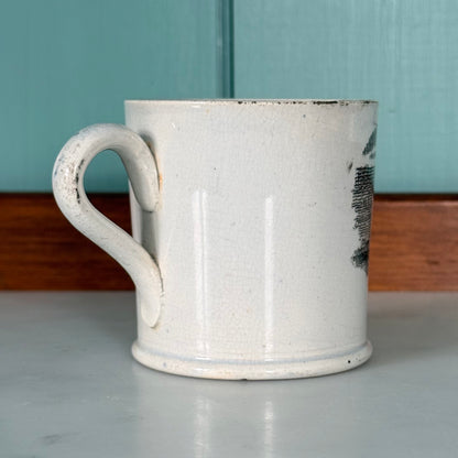 Antique Pearlware Child’s Mug – Farm Yard c.1820–1840