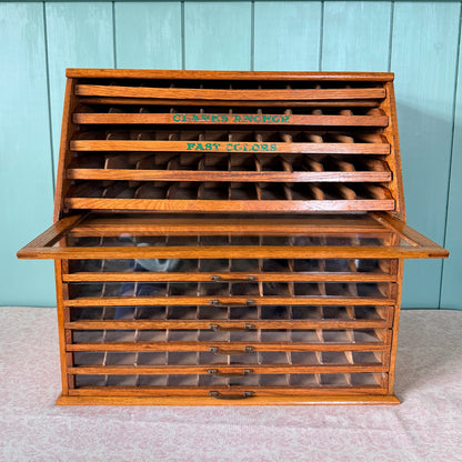 Vintage Clark’s Anchor Embroidery Cotton Display Cabinet