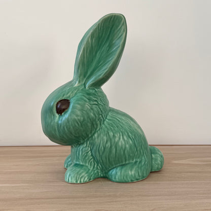 Large Sylvac Green Rabbit Model 1028 Vintage Pottery Figure 25cm