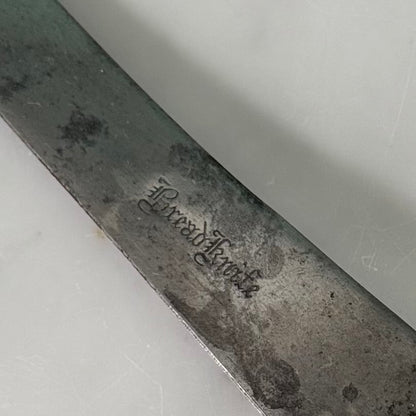Antique Carved Treen Handle Bread Knife