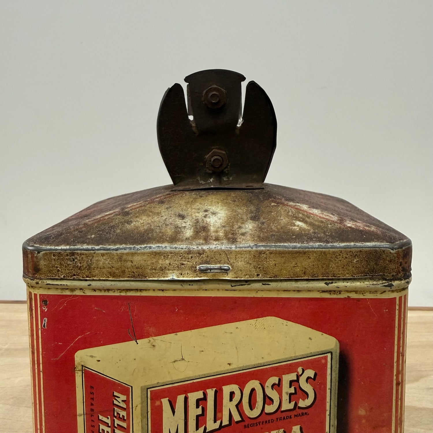 Melrose’s Tea &amp; Coffee Grocer’s String Tin Counter Top Edinburgh