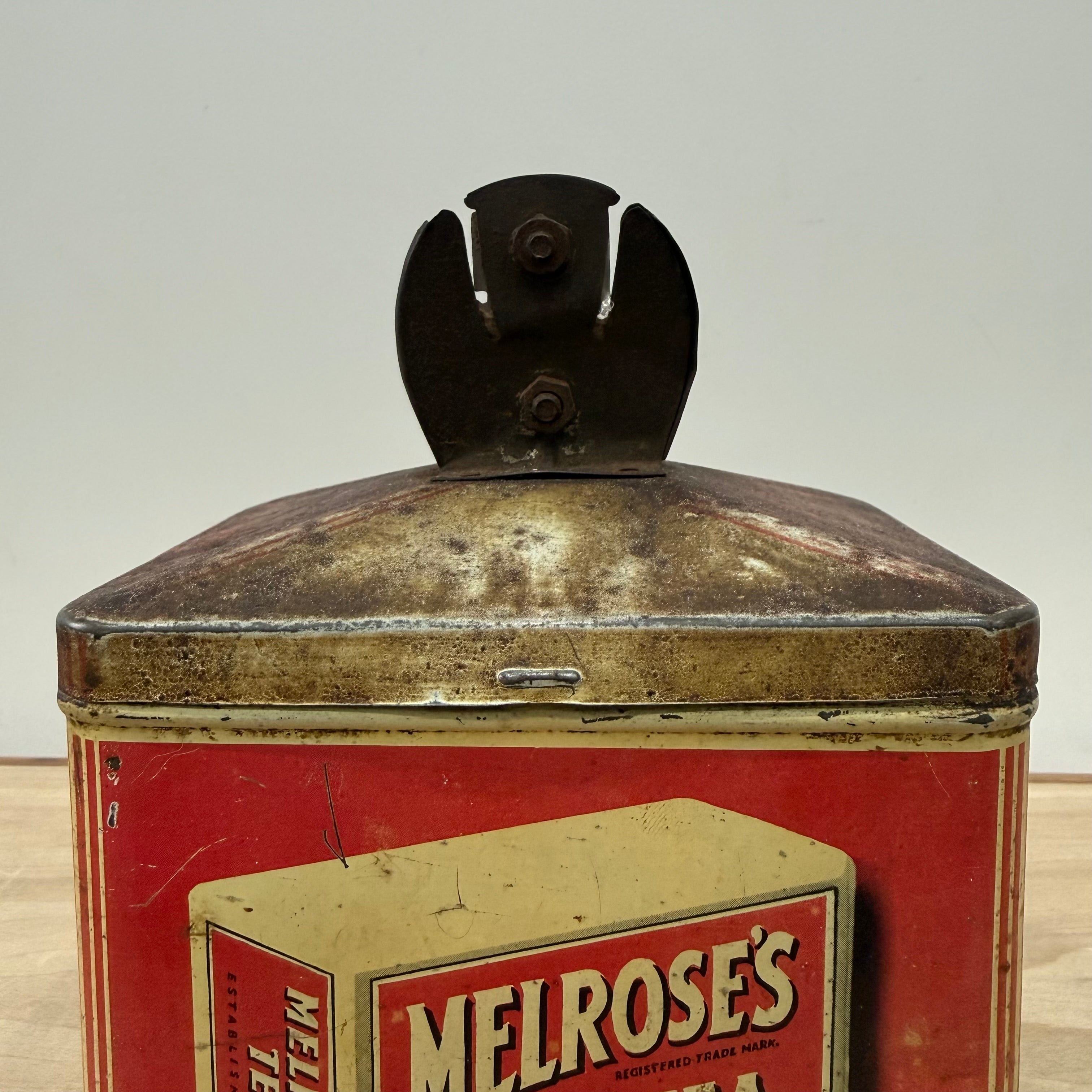 Melrose’s Tea &amp; Coffee Grocer’s String Tin Counter Top Edinburgh