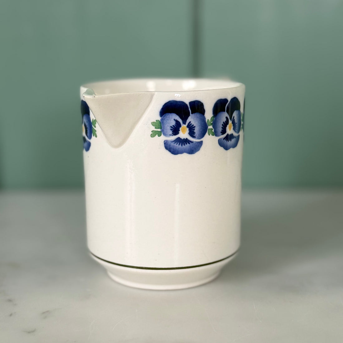 Art Deco Wächtersbach Blue Pansy Milk Jug Dec. 2194