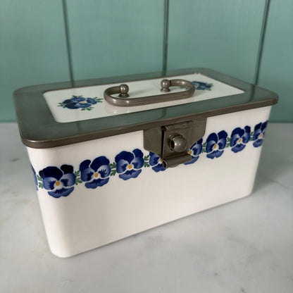 Art Deco WMF Wächtersbach Pansy Biscuit Box Dec. 2194