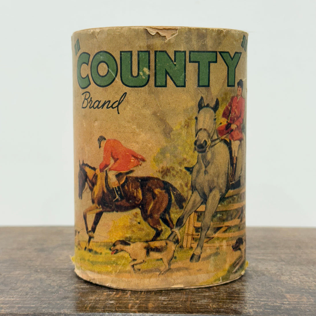 Vintage County Brand Toilet Paper Roll with Hunting Scene Wrapper