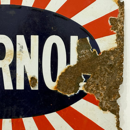 Original Sternol sunburst enamel advertising sign