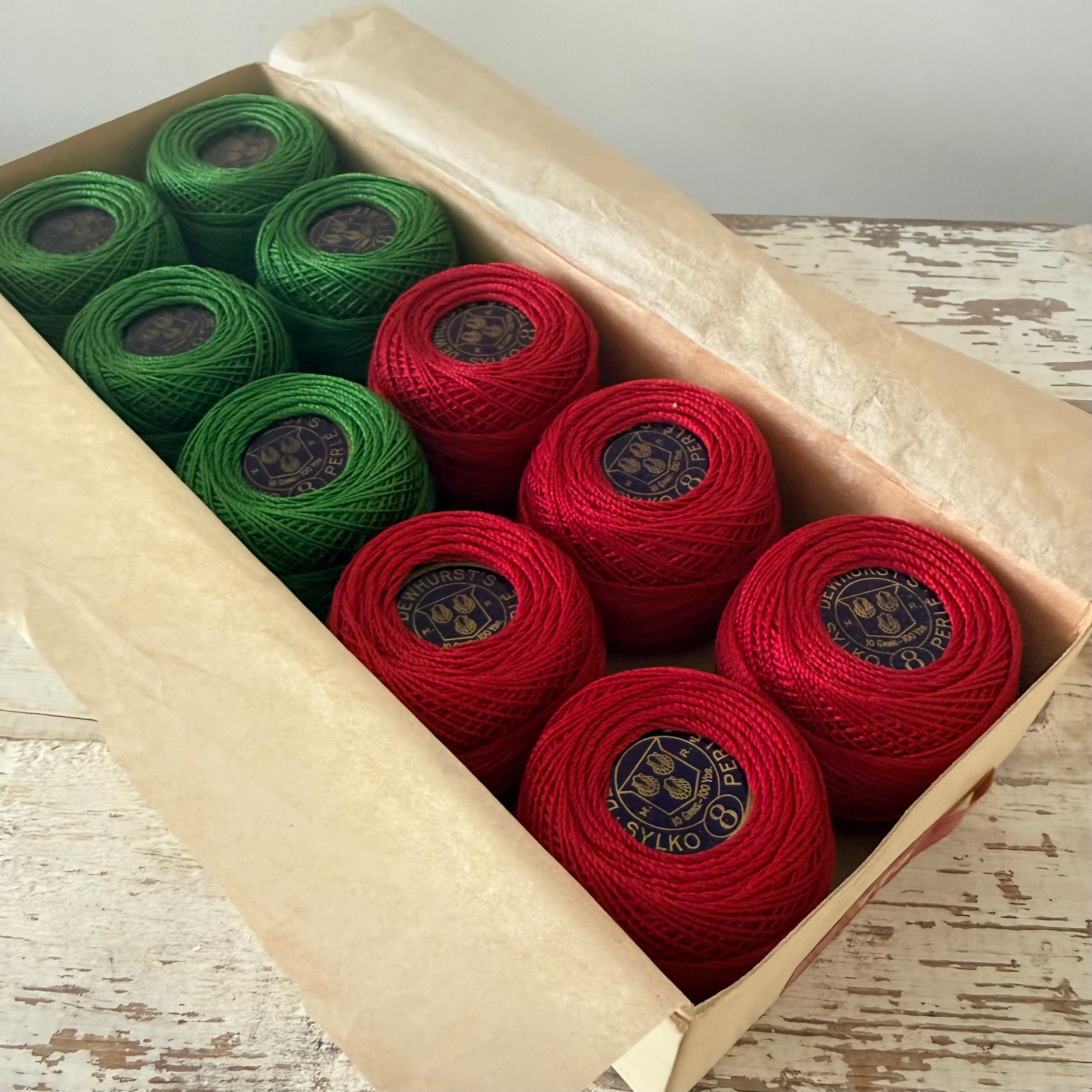Vintage Dewhurst’s Sylko Perlé No. 8 Cotton – 10 Balls