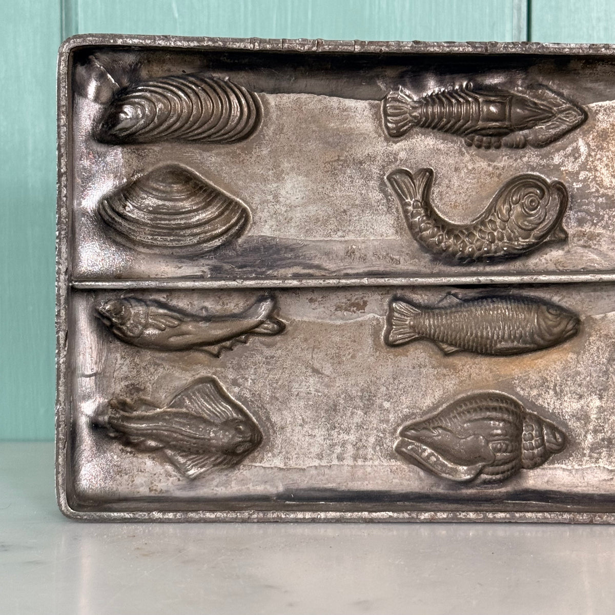 Antique French Létang Fils Fish &amp; Shellfish Chocolate Mould – No. 4144