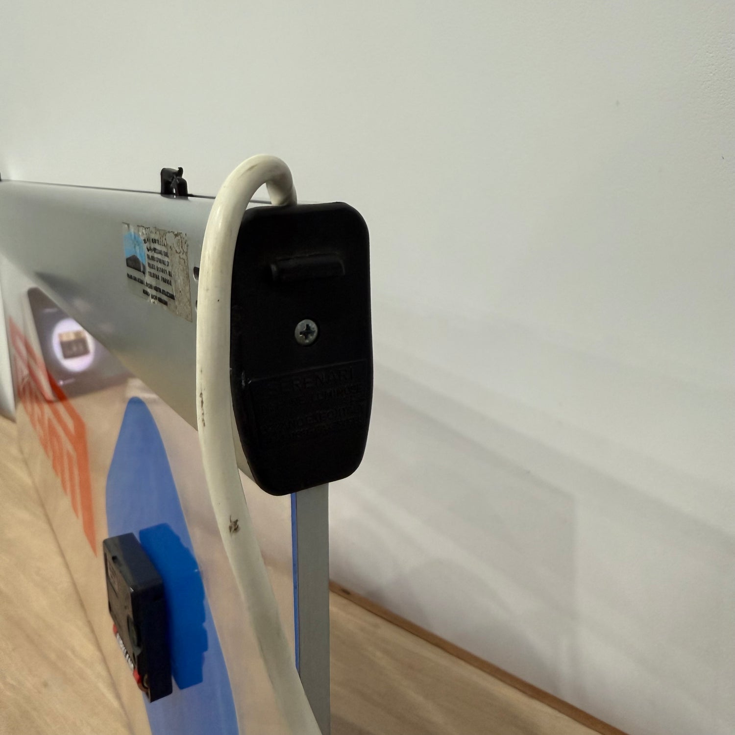 Illuminated Pirelli garage advertising lightbox sign with clock