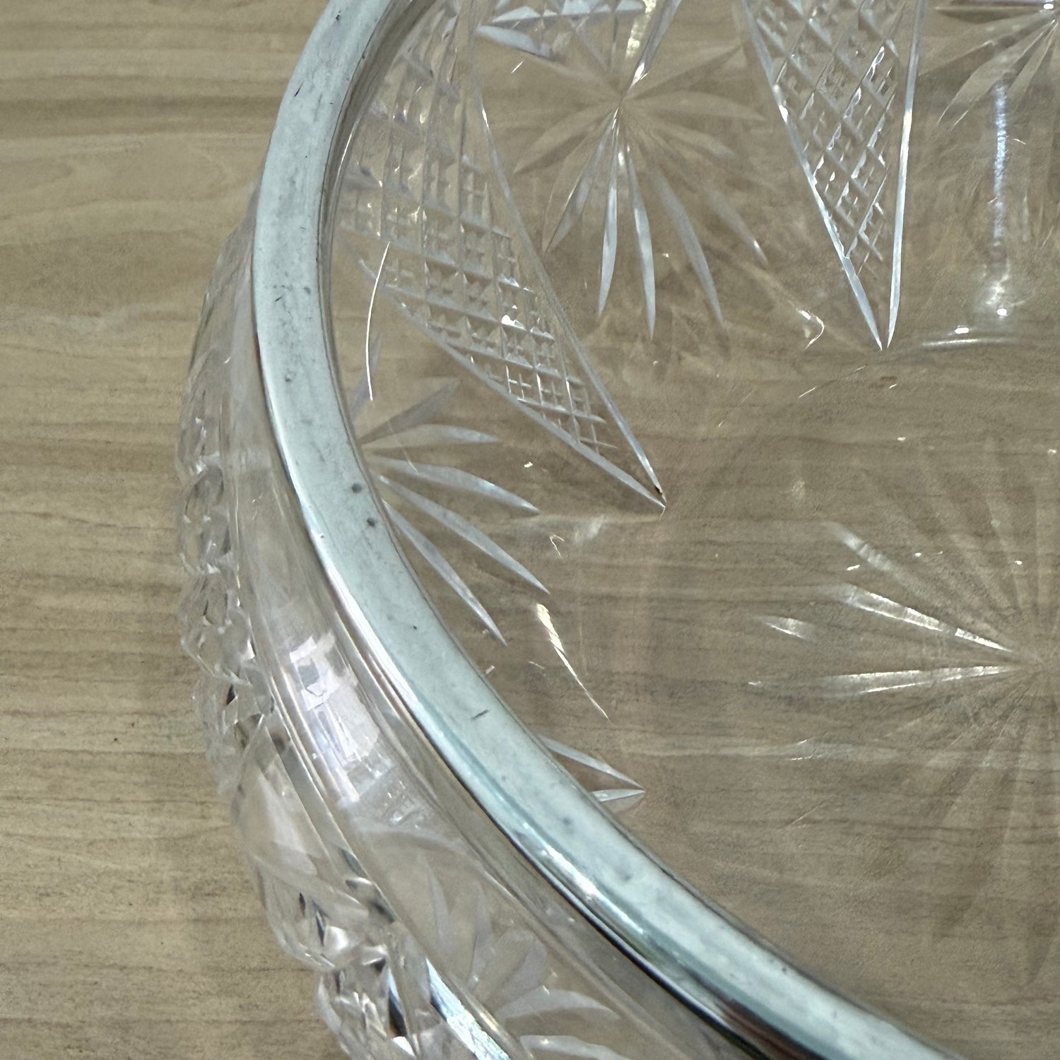 Silver rimmed bowl