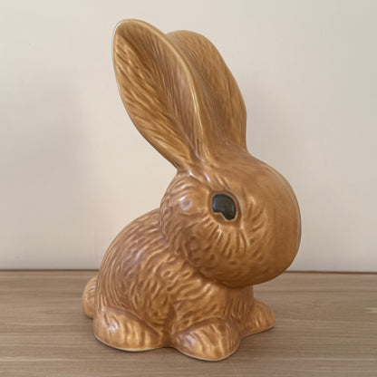 Large Sylvac Brown Rabbit Model 1028 Vintage Pottery Figure