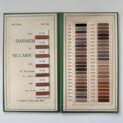 Vintage Darnem Silks &amp; Silcarn Mendings Thread Shade Sample Book