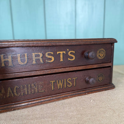 Antique Dewhurst’s Sylko Haberdashery Counter Display Cabinet