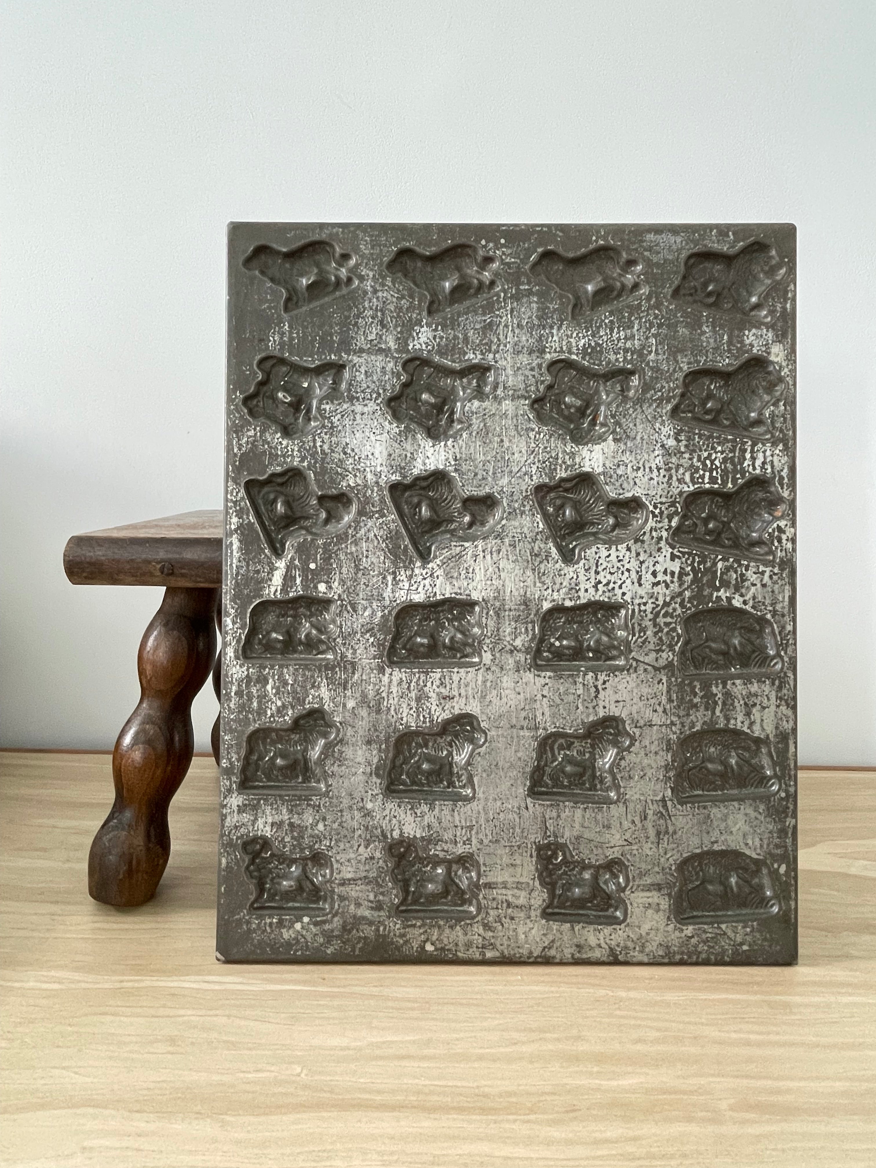 Antique Anton Reiche Chocolate Mould Tray with Animals – c.1920s