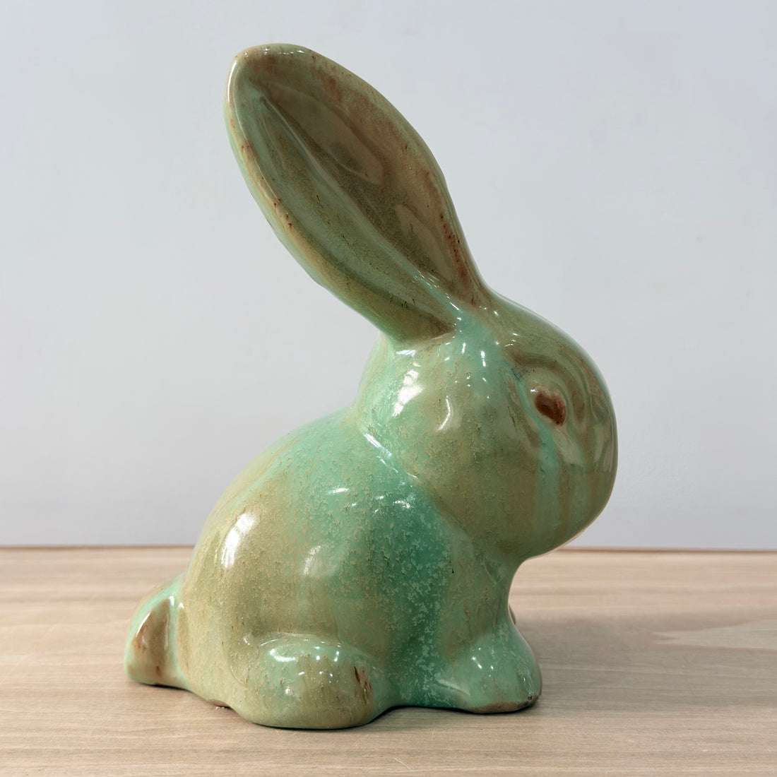 Vintage Green Rabbit Denby SylvaC Style Mid Century Ornament 17cm