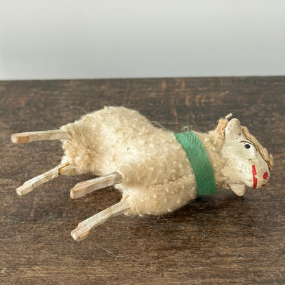Antique German Putz Sheep Set Erzgebirge Nativity Figures c1920