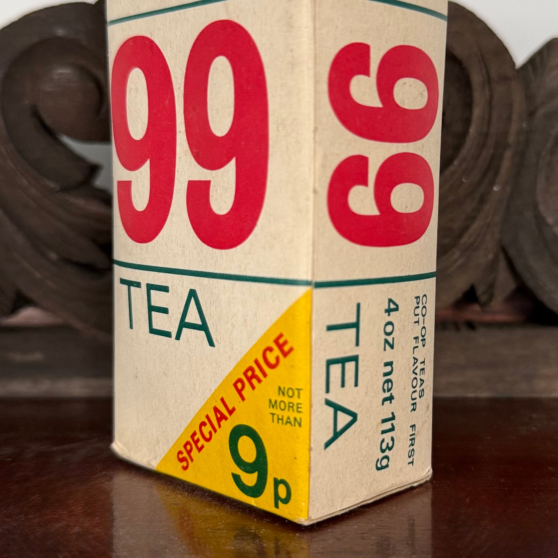 Vintage Co-op 99 Tea Unopened Full Packet 1970s 9p Price Flash