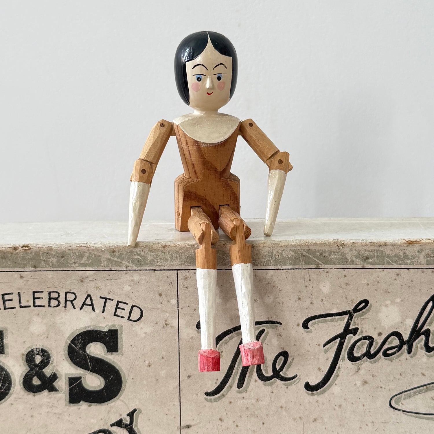 Eric Horne Wooden Doll Peg Doll 1994 13cm