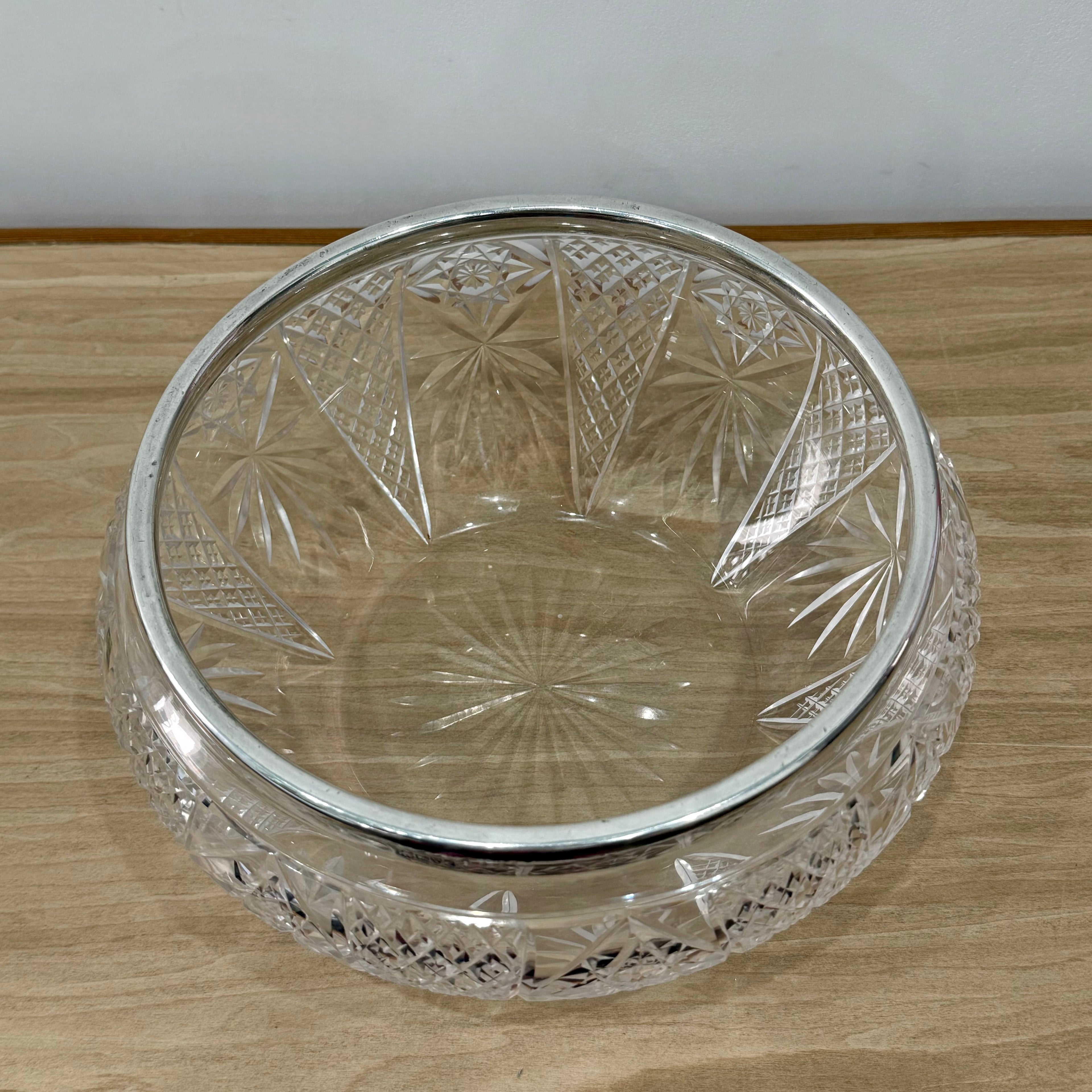 Silver rimmed bowl