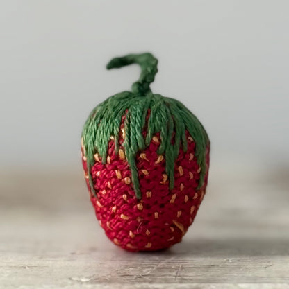 Larger Antique Hand-Worked Strawberry Emery