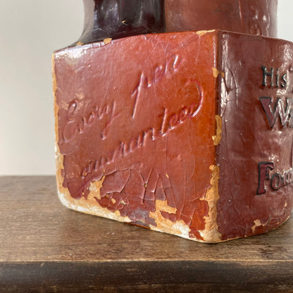 Antique Waterman’s “His Bosom Friend” Advertising Figure – Early 20th Century Plaster Bust