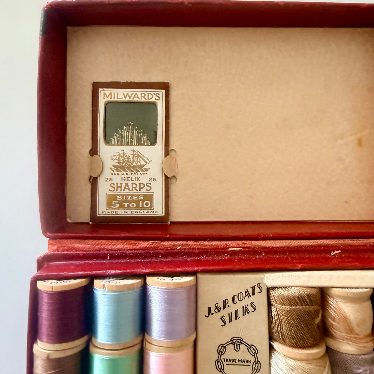 RESERVED: 1930s J. &amp; P. Coats Sewing &amp; Mending Companion Boxed Sewing Kit